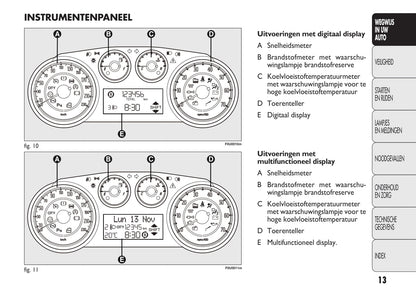 2010-2011 Fiat Punto/Punto Evo Owner's Manual | Dutch