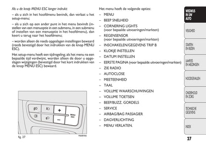 2010-2011 Fiat Punto Evo Owner's Manual | Dutch