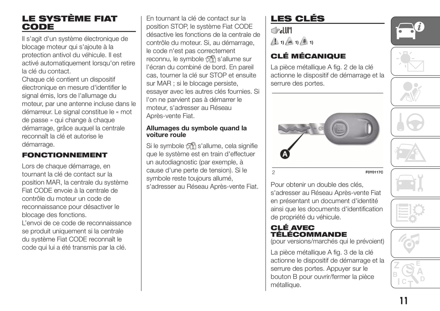 2018-2019 Fiat 500L Owner's Manual | French