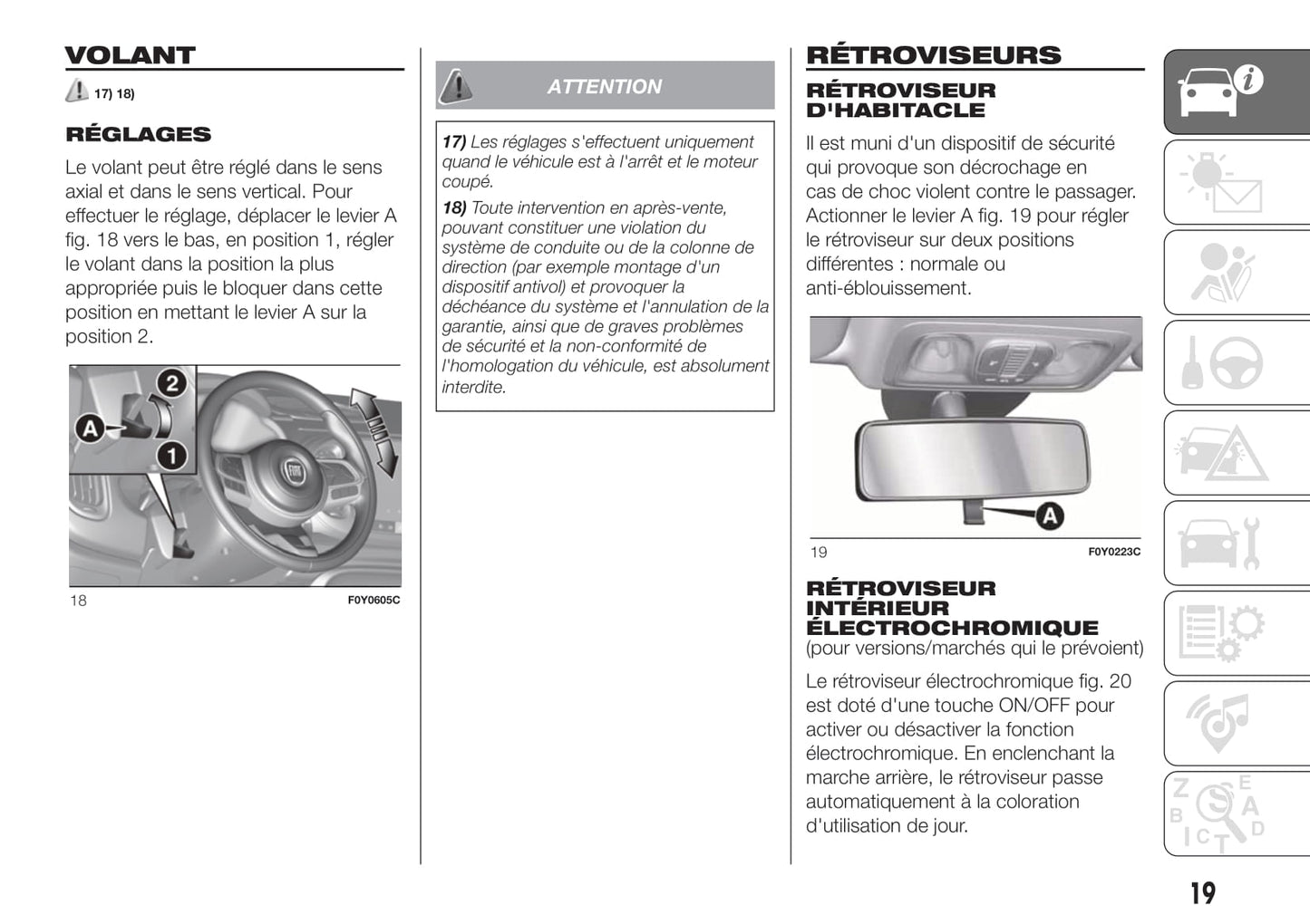 2018-2019 Fiat 500L Owner's Manual | French