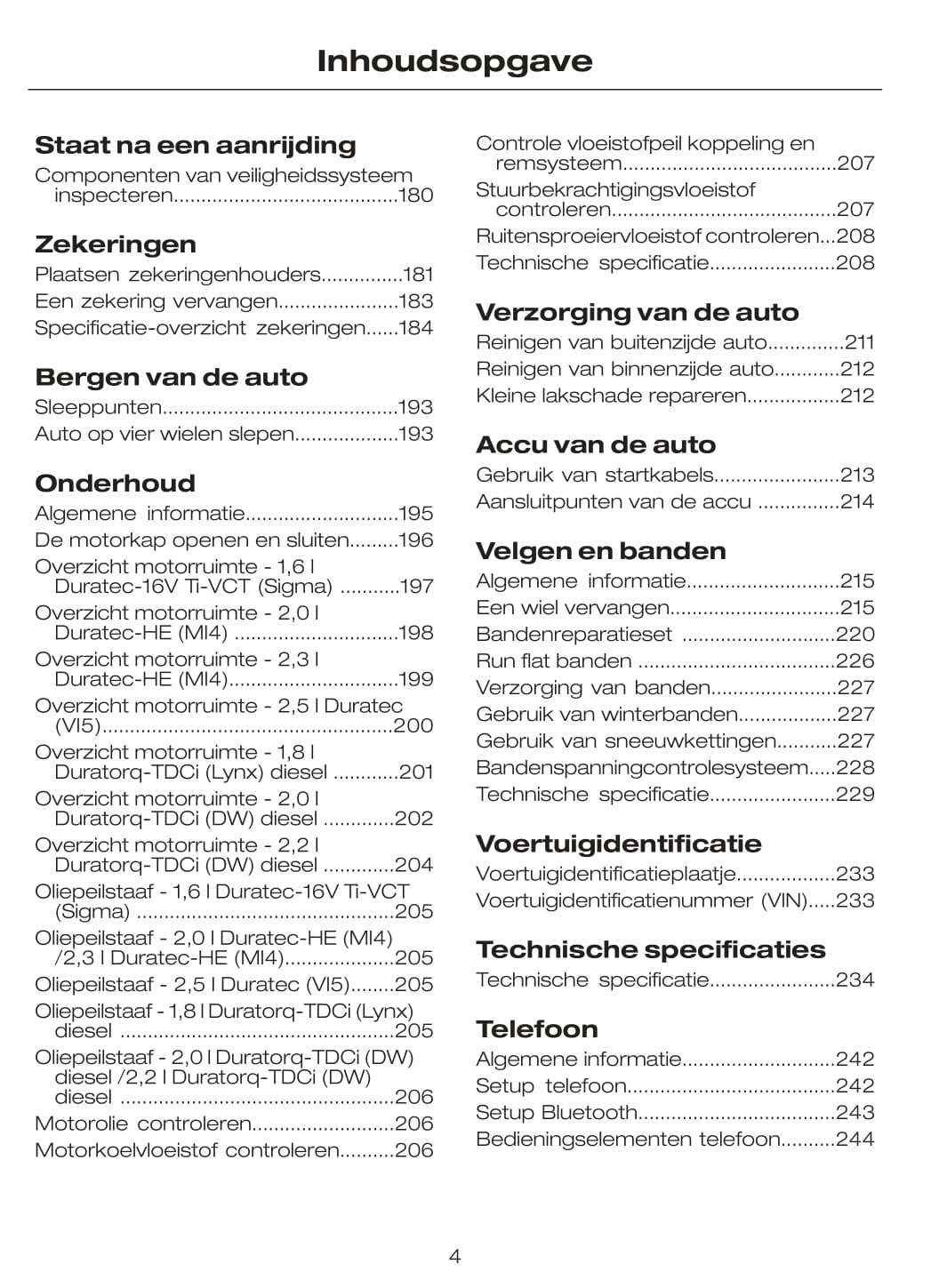 2009-2010 Ford Mondeo Manuel du propriétaire | Néerlandais