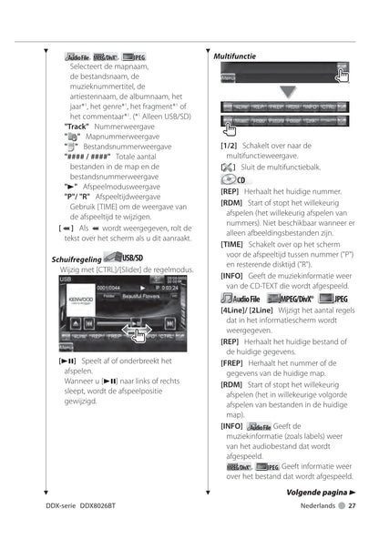 Kenwood DNX & DDX Serie Handleiding 2012