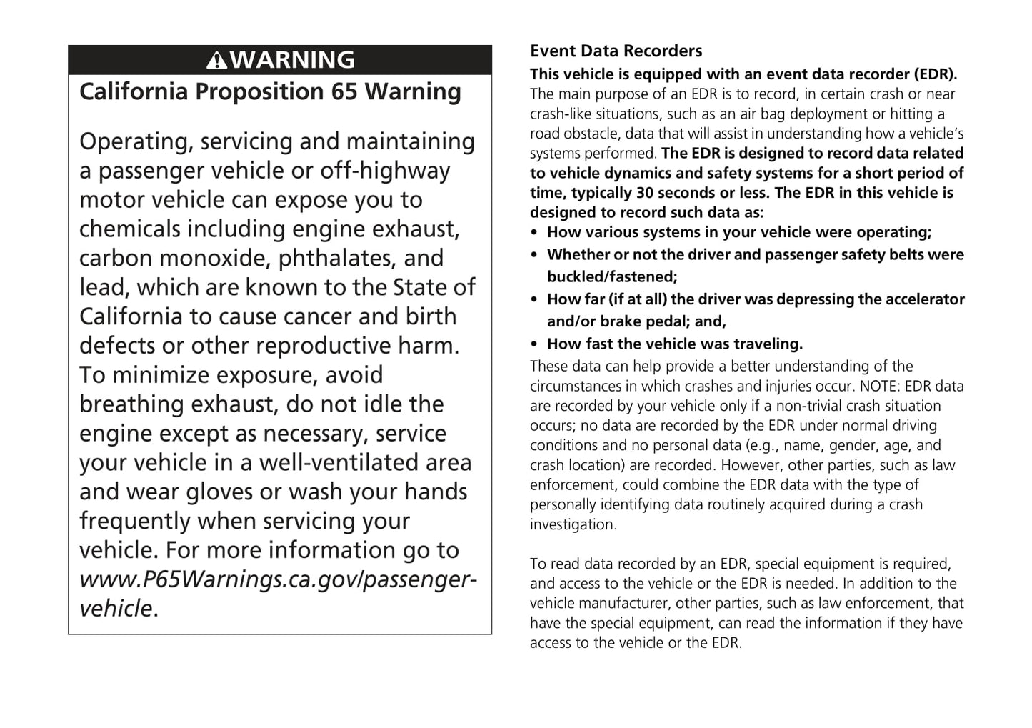 2021 Honda CR-V Hybrid Owner's Manual | English