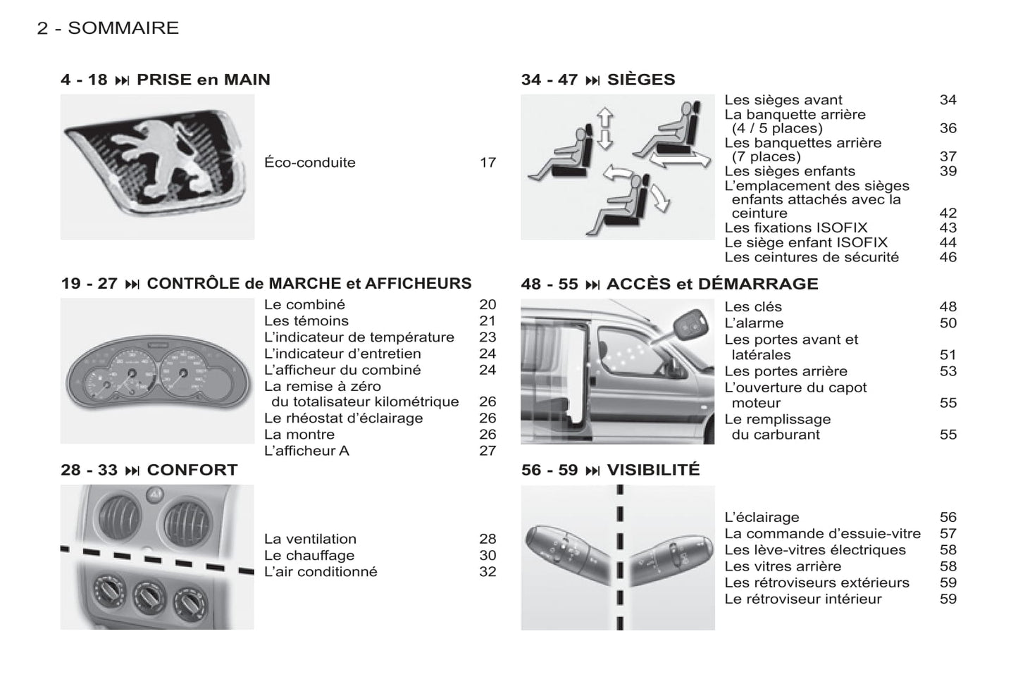 2011-2015 Peugeot Partner Origin Owner's Manual | French