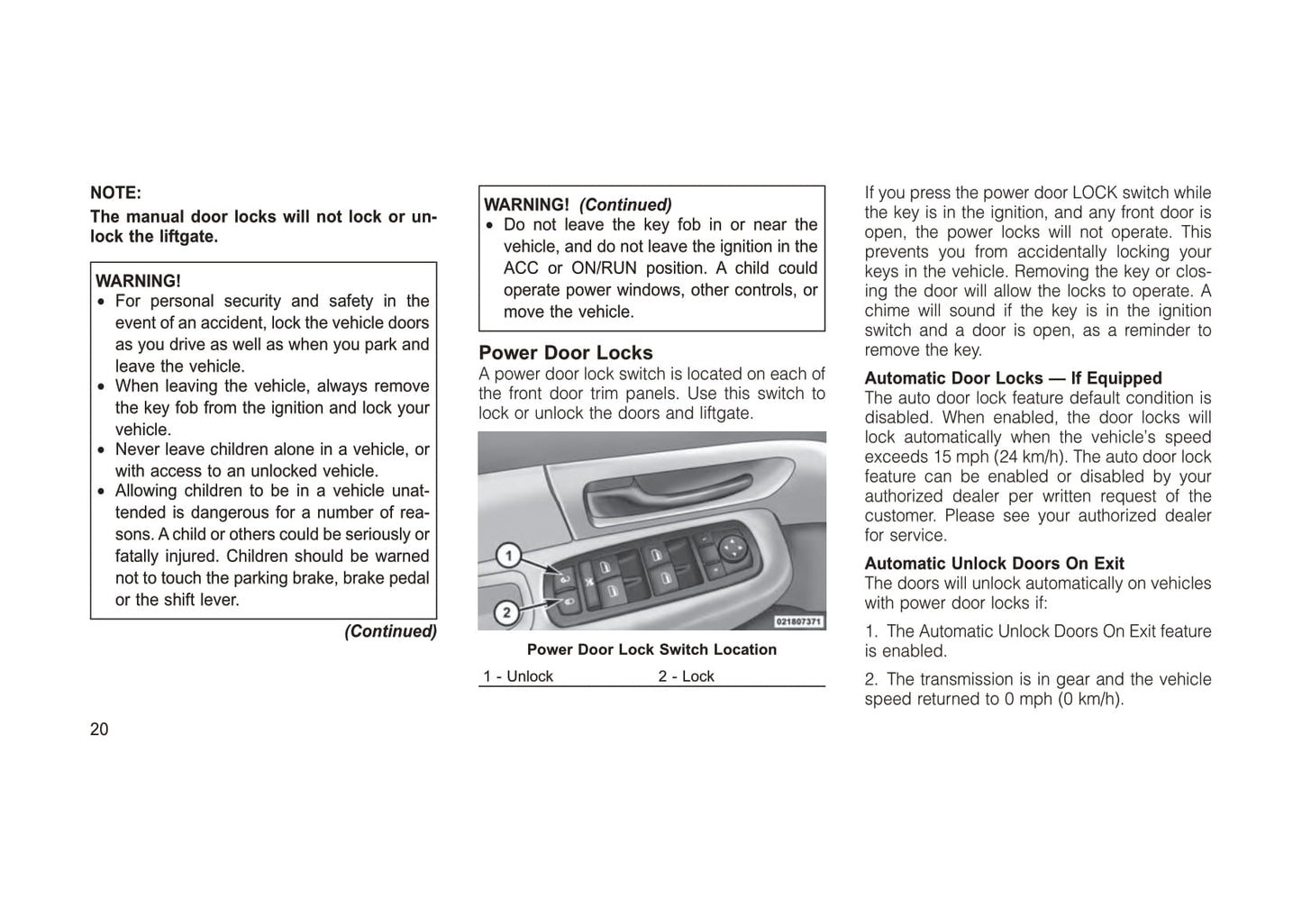 2011-2012 Jeep Cherokee Owner's Manual | English