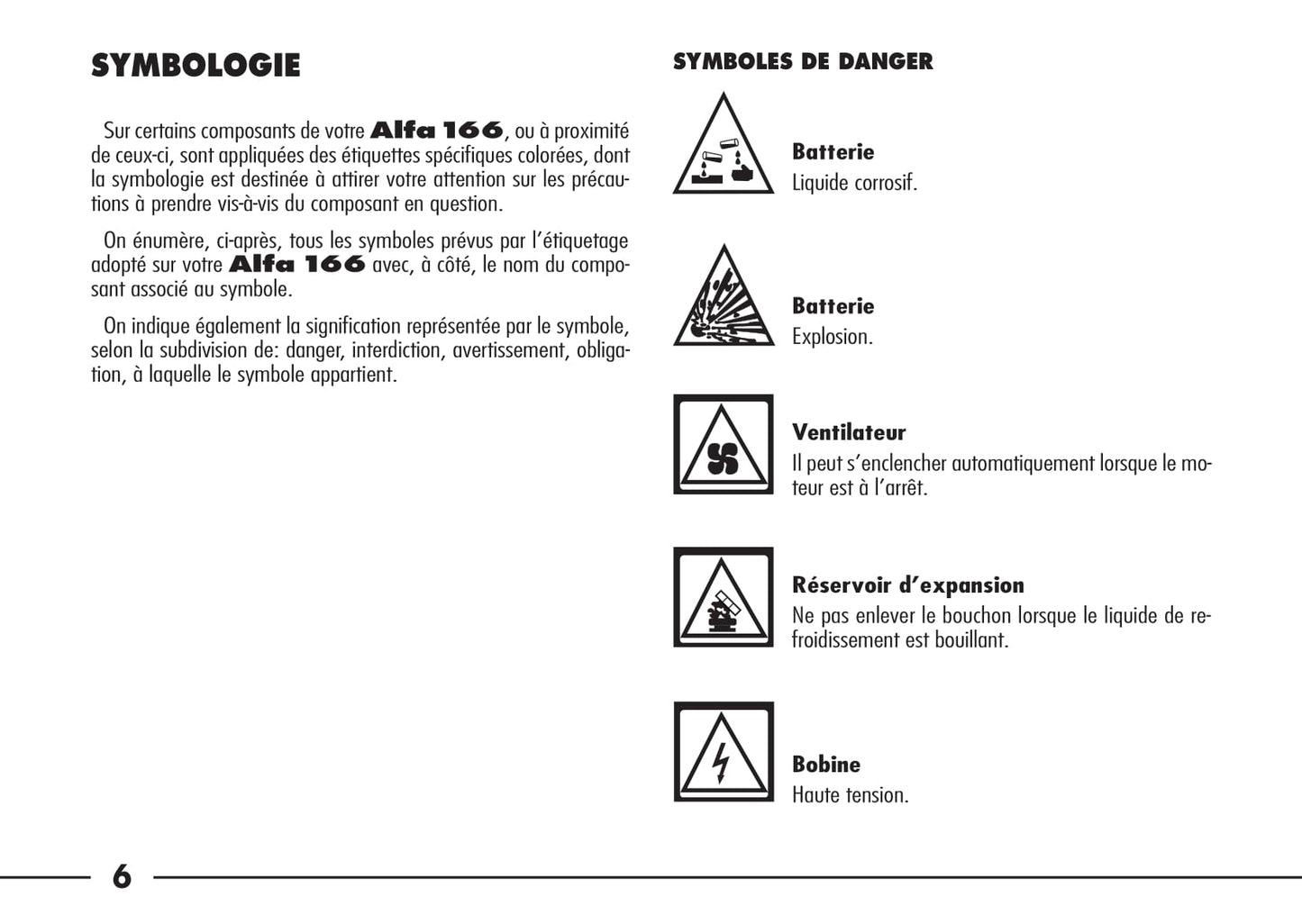 2003-2007 Alfa Romeo 166 Owner's Manual | French