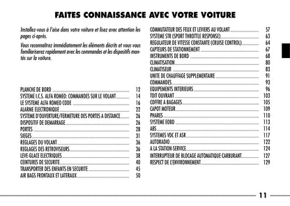 2003-2007 Alfa Romeo 166 Manuel du propriétaire | Français