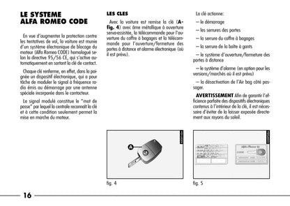 2003-2007 Alfa Romeo 166 Owner's Manual | French