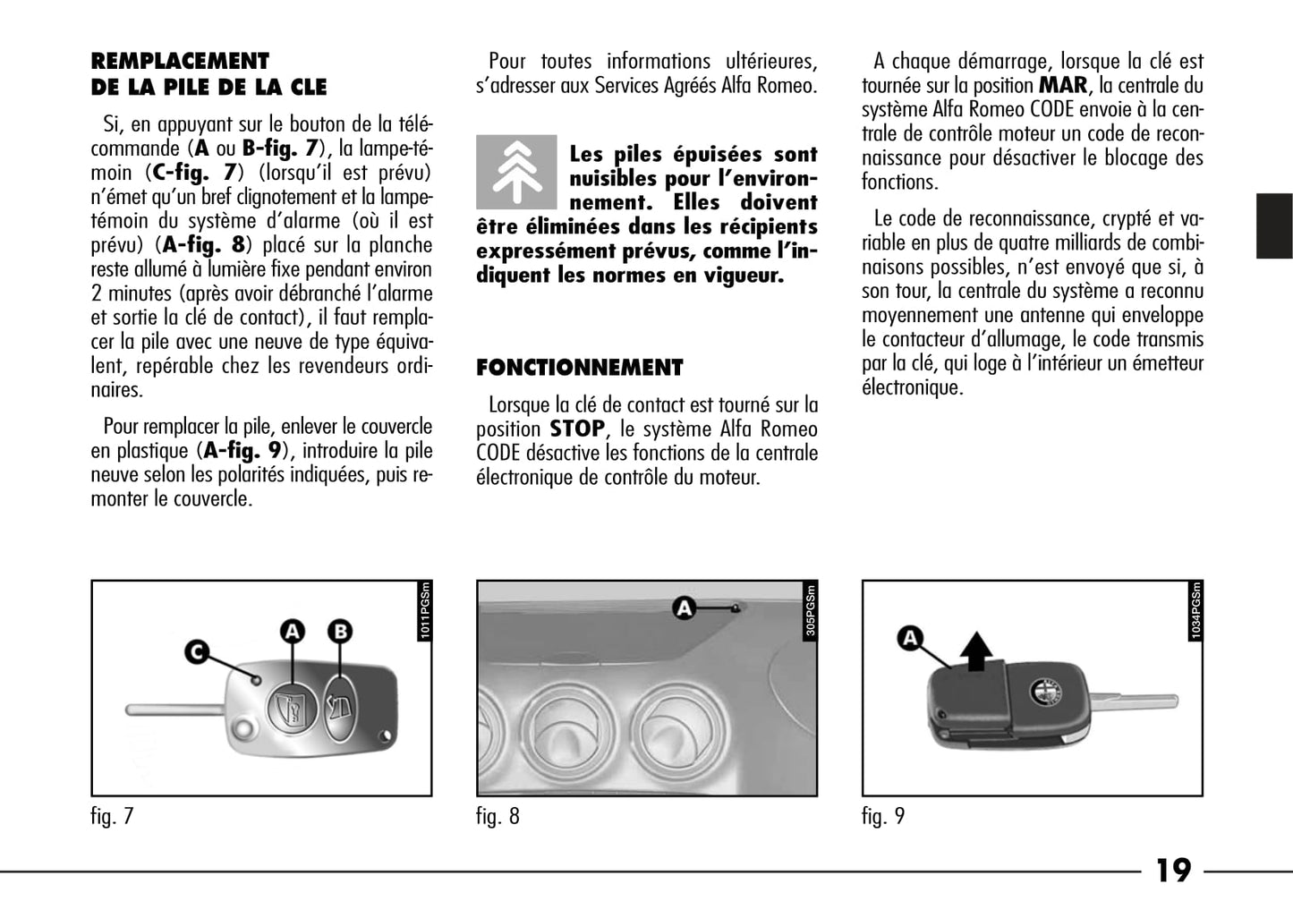 2003-2007 Alfa Romeo 166 Manuel du propriétaire | Français