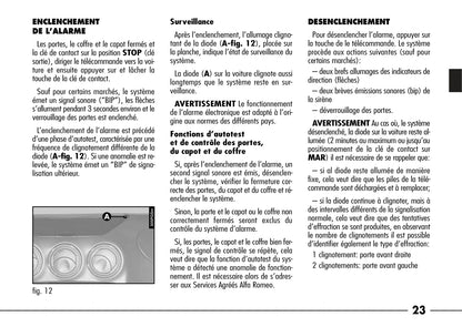 2003-2007 Alfa Romeo 166 Manuel du propriétaire | Français