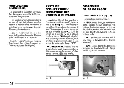 2003-2007 Alfa Romeo 166 Manuel du propriétaire | Français