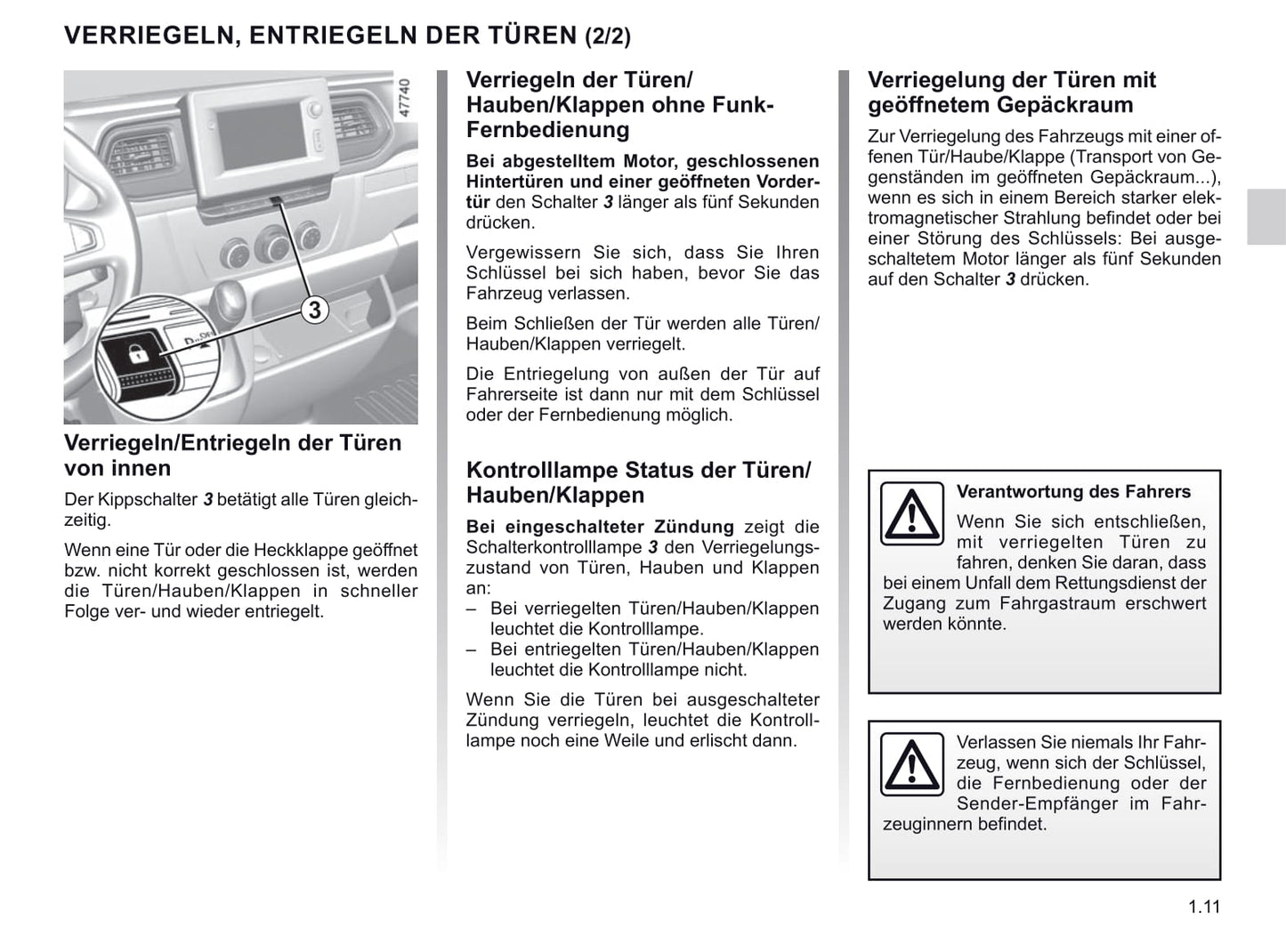 2019-2020 Renault Master Owner's Manual | German