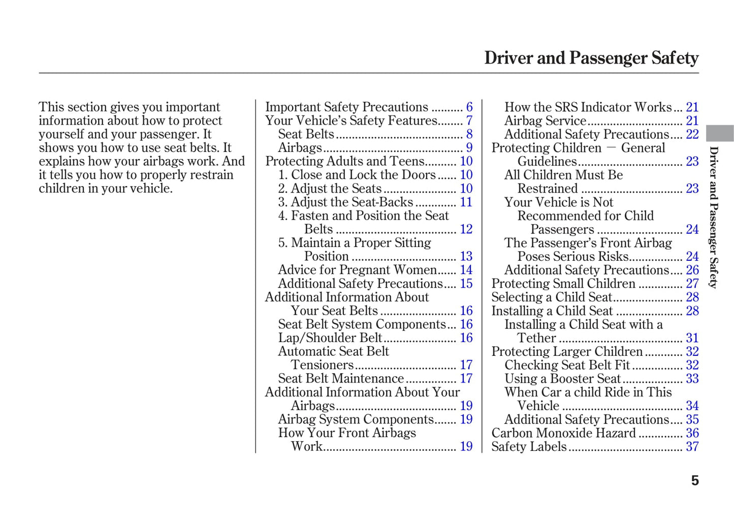 2005 Acura NSX Owner's Manual | English