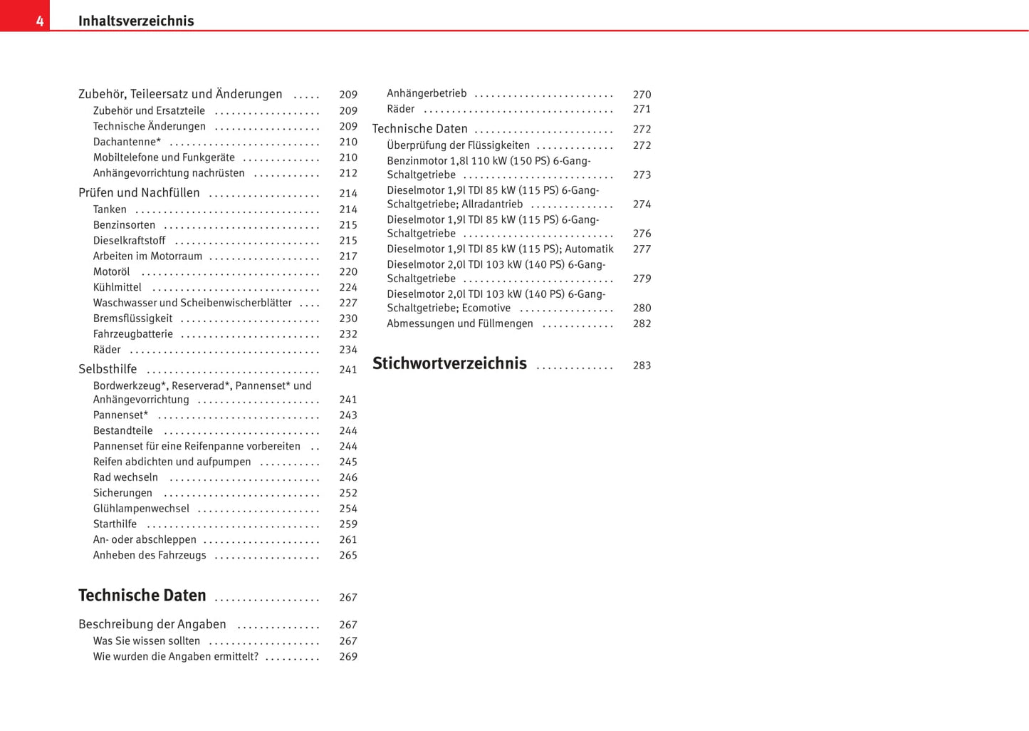 2009-2010 Seat Alhambra Owner's Manual | German