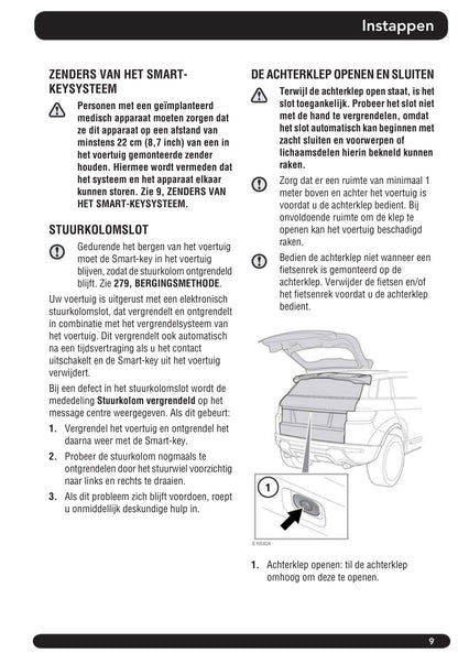 2014-2015 Land Rover Range Rover Evoque Owner's Manual | Dutch