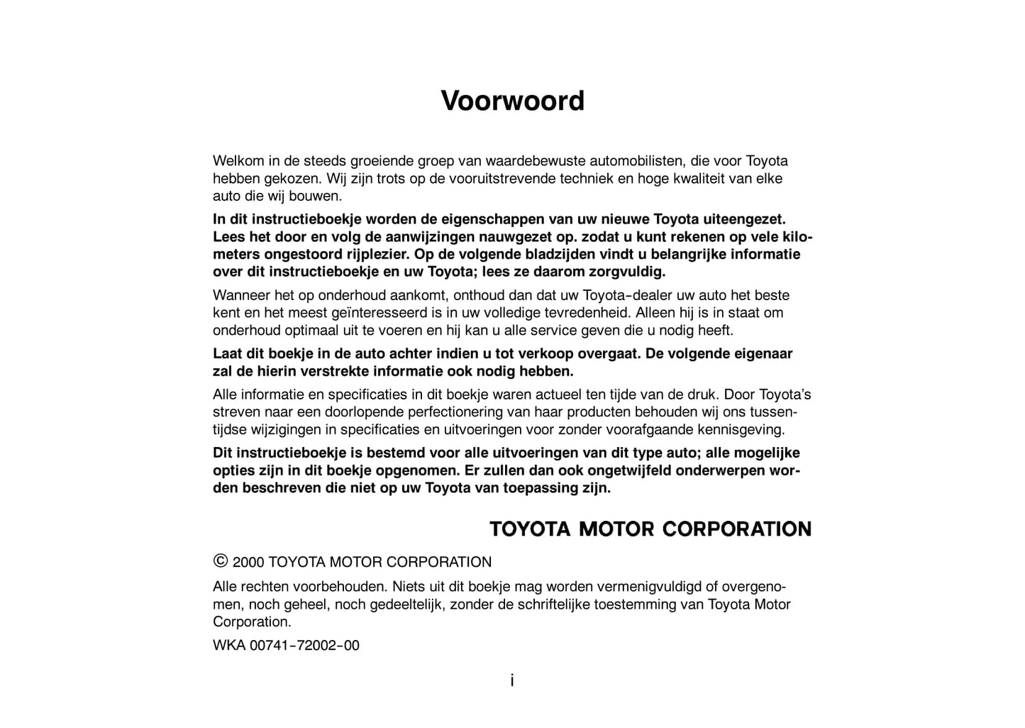 1996-2002 Toyota Land Cruiser 90 Manuel du propriétaire | Néerlandais