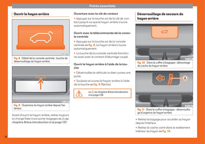 2018-2019 Seat Alhambra Owner's Manual | French