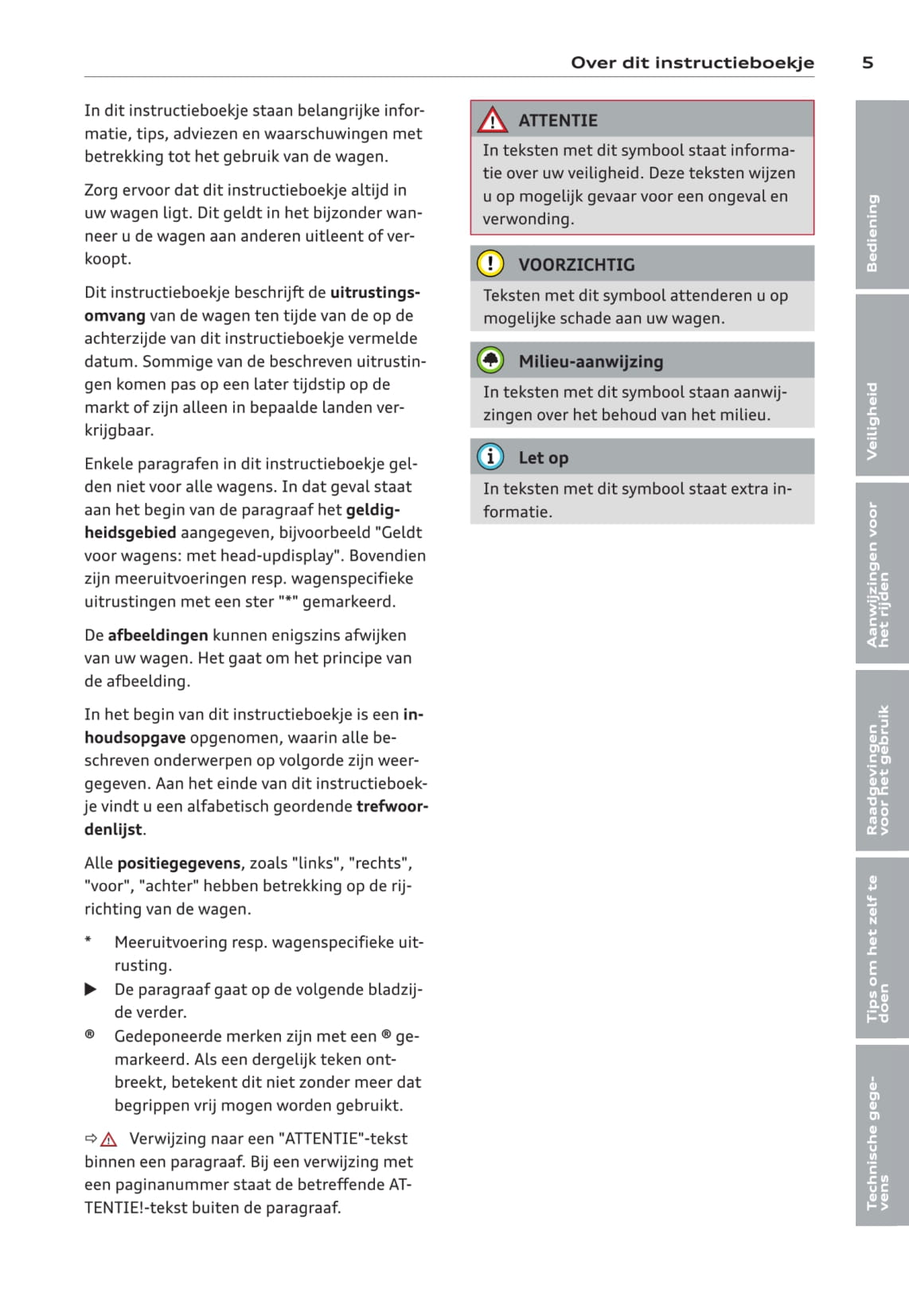 2012-2014 Audi A6/S6 Owner's Manual | Dutch