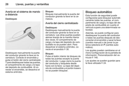 2015 Opel Astra Manuel du propriétaire | Espagnol