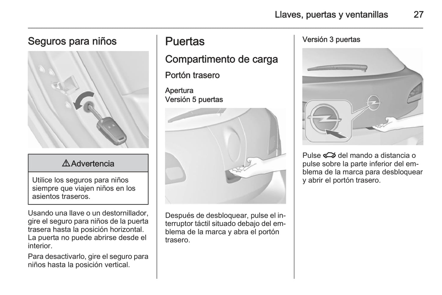 2015 Opel Astra Manuel du propriétaire | Espagnol