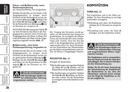 2010-2011 Fiat 500 Owner's Manual | German