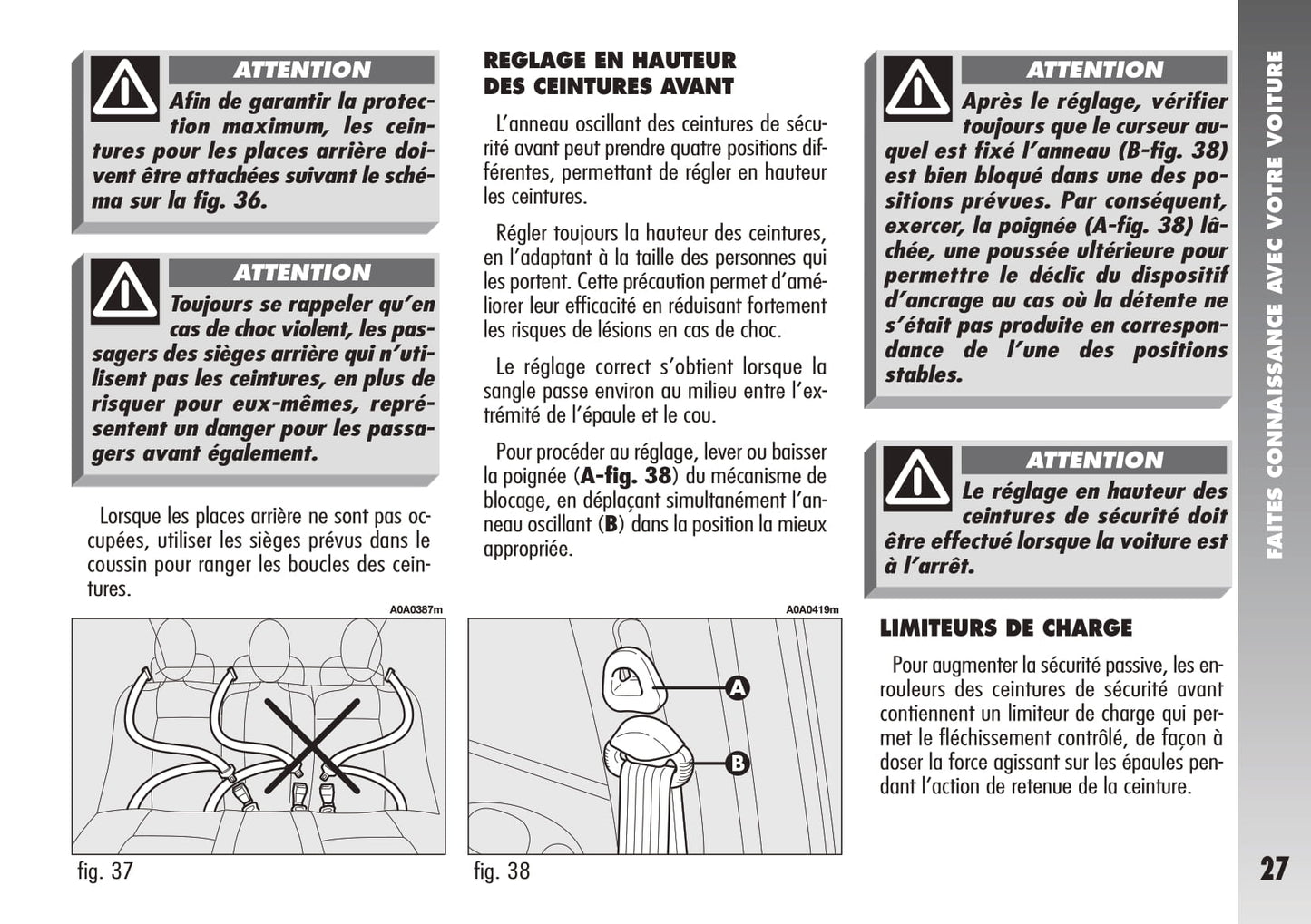 2005-2011 Alfa Romeo 147 GTA Owner's Manual | French