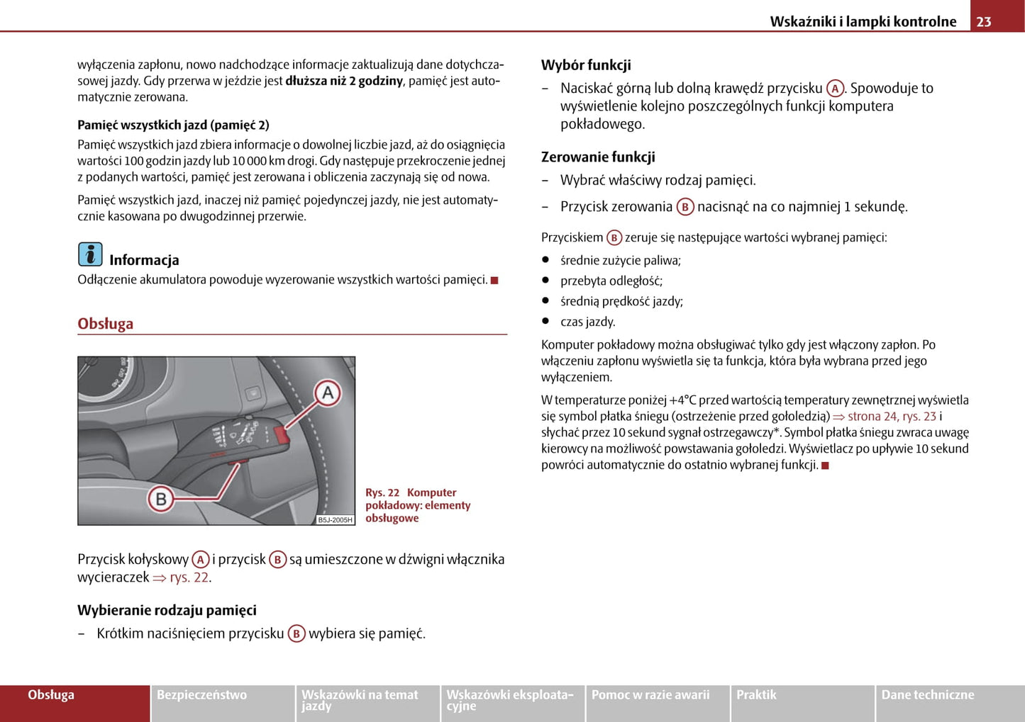 2009-2010 Skoda Roomster Owner's Manual | Polish