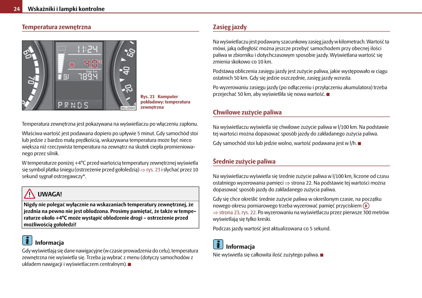 2009-2010 Skoda Roomster Owner's Manual | Polish