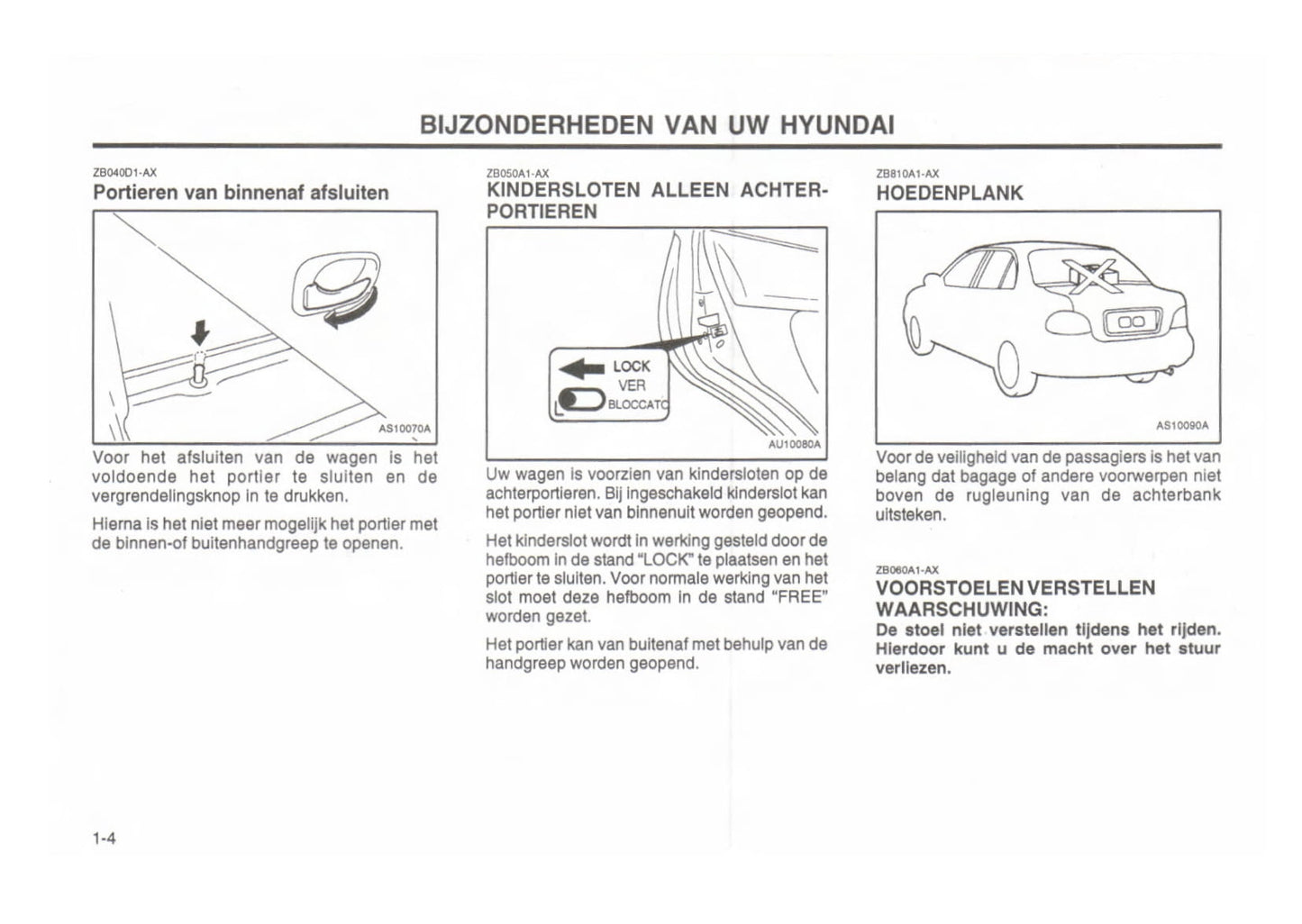 1999-2000 Hyundai Excel Owner's Manual | Dutch