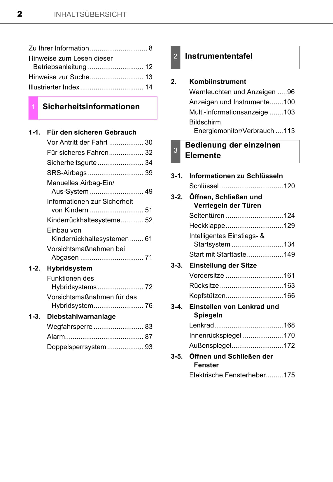 2015-2016 Toyota Auris Hybrid Touring Sports Owner's Manual | German