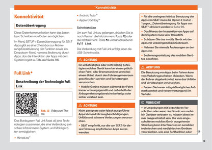 2019 Seat Tarraco Infotainment Manual | German