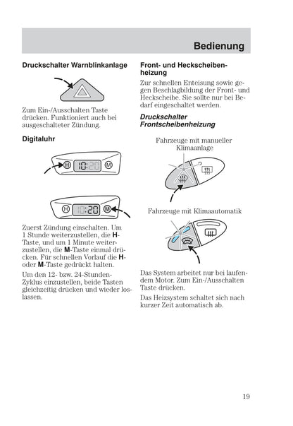 1999-2005 Ford Focus Owner's Manual | German