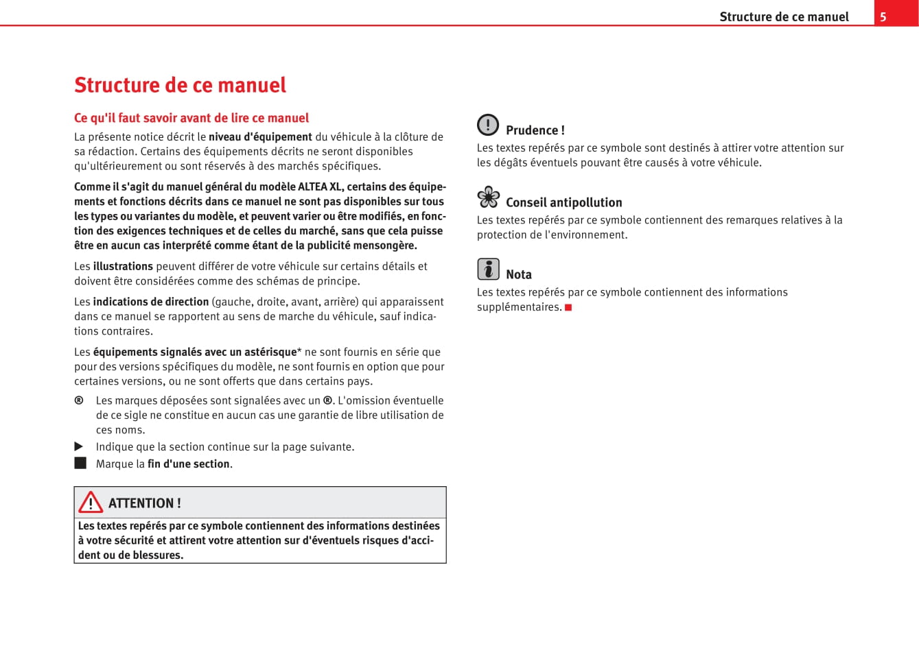 2006-2009 Seat Altea XL Manuel du propriétaire | Français