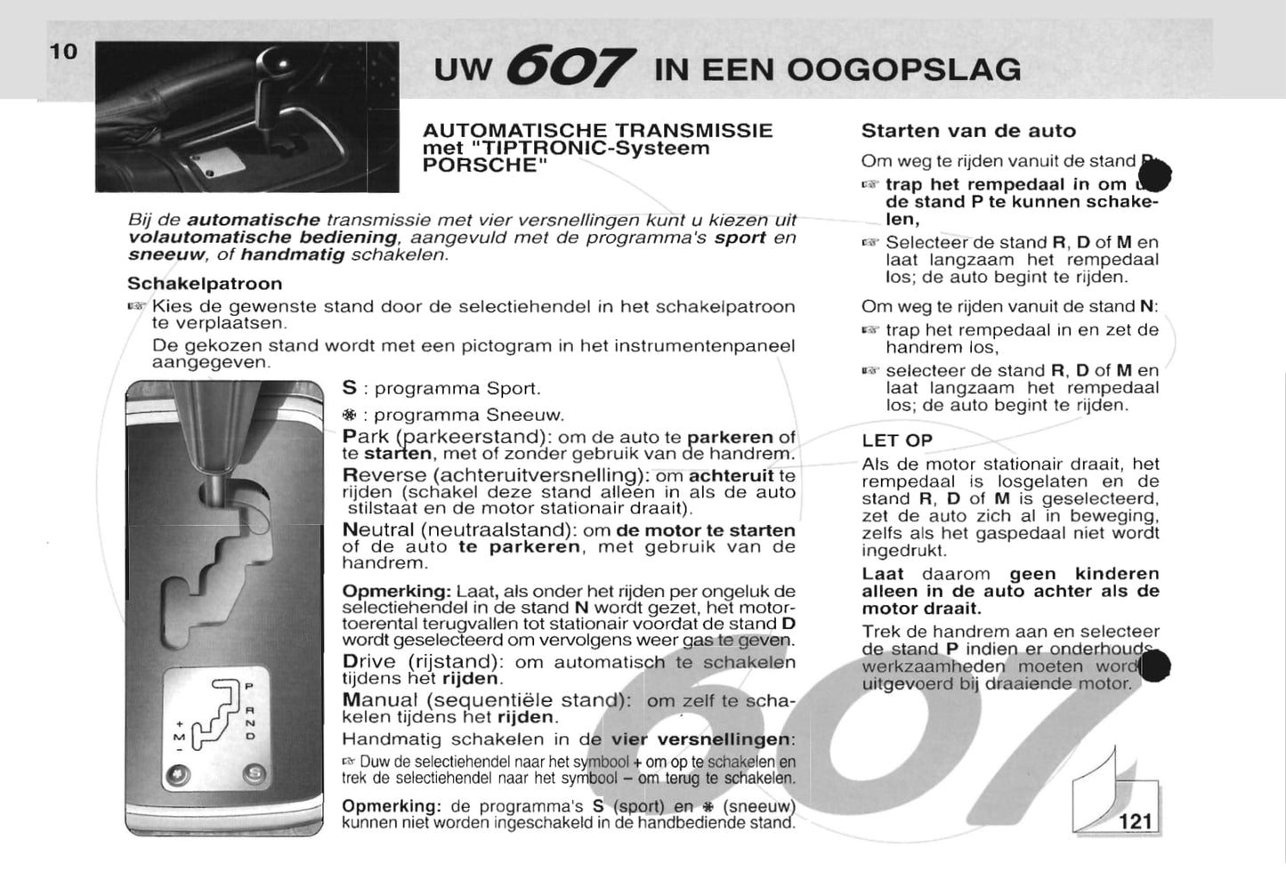 2000-2001 Peugeot 607 Manuel du propriétaire | Néerlandais