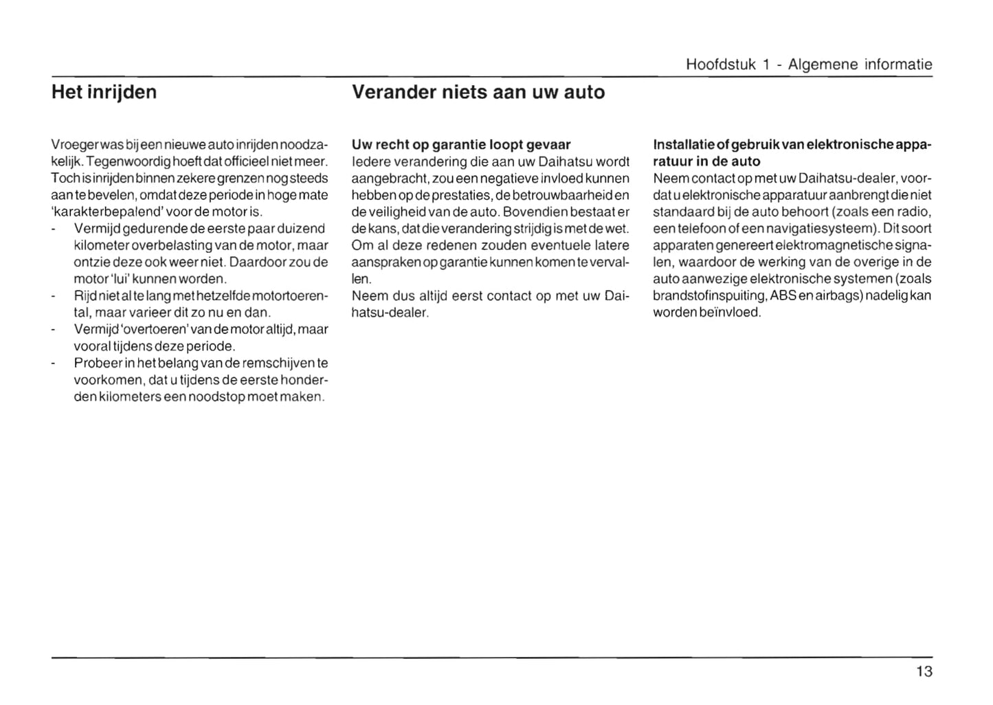 2004-2009 Daihatsu Trevis Owner's Manual | Dutch