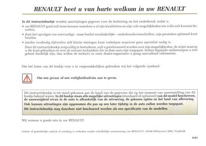 2001-2003 Renault Avantime Manuel du propriétaire | Néerlandais