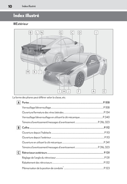 2018-2019 Lexus RC Manuel du propriétaire | Français