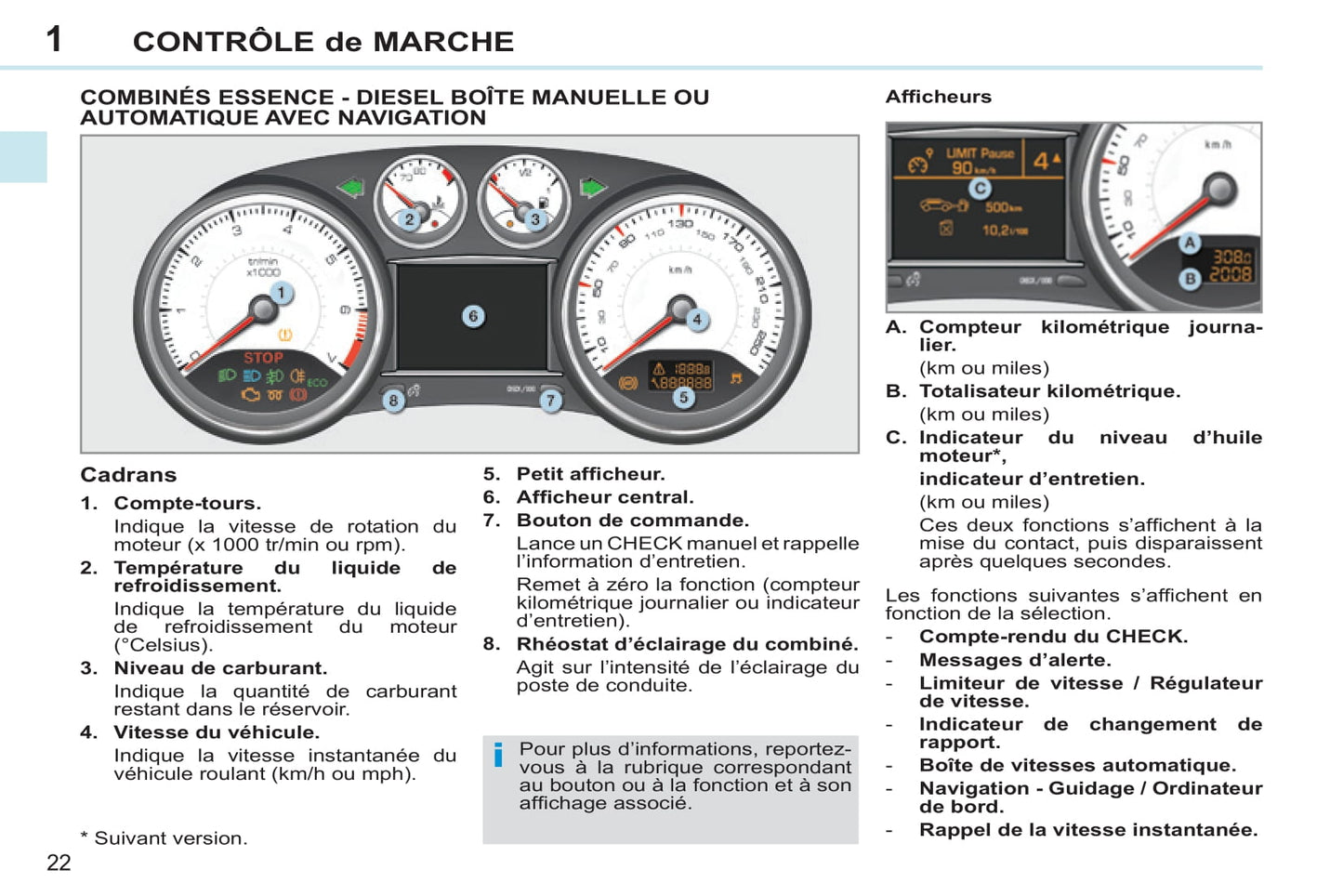 2013-2014 Peugeot 308 CC Owner's Manual | French