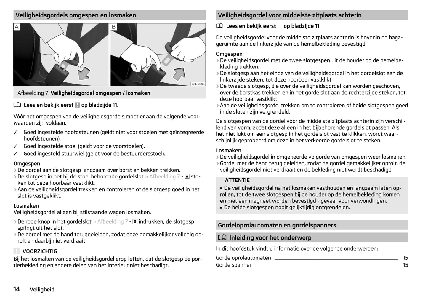 2015-2016 Skoda Yeti Owner's Manual | Dutch