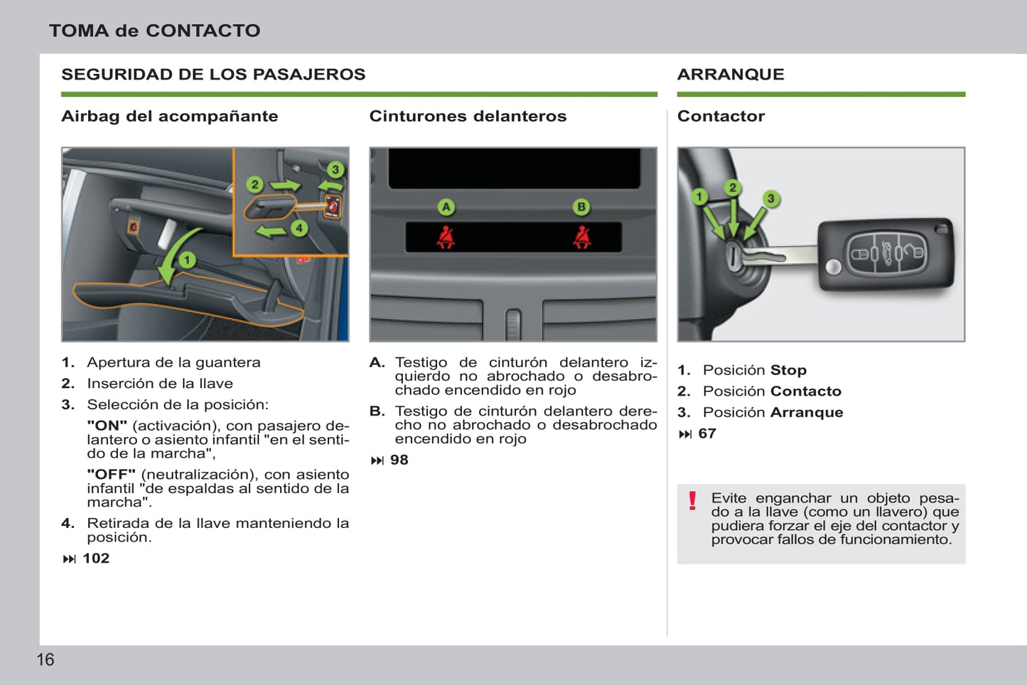 2011-2014 Peugeot 207 CC Manuel du propriétaire | Espagnol