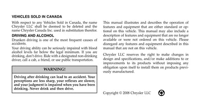 2006-2010 Chrysler PT Cruiser Manuel du propriétaire | Anglais