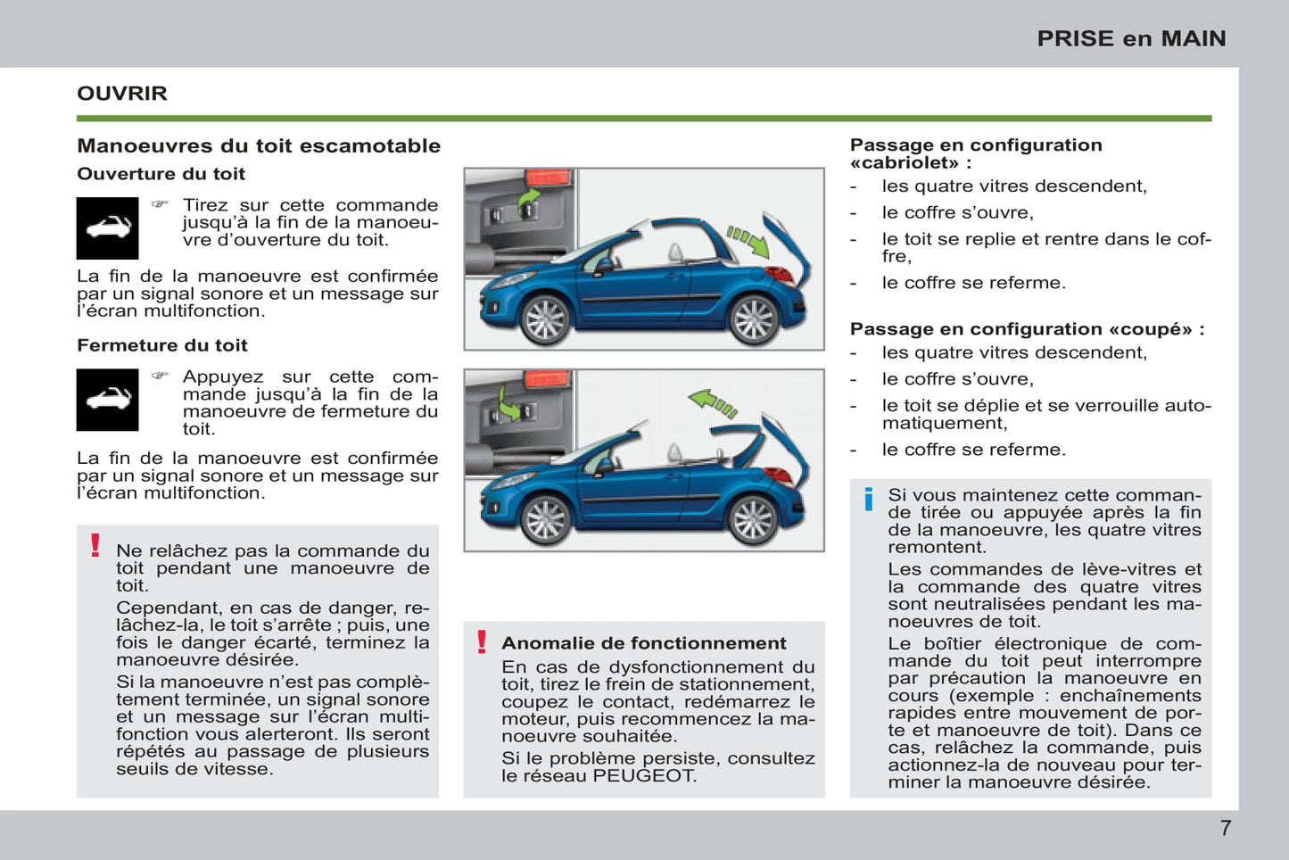 2011-2014 Peugeot 207 CC Owner's Manual | French