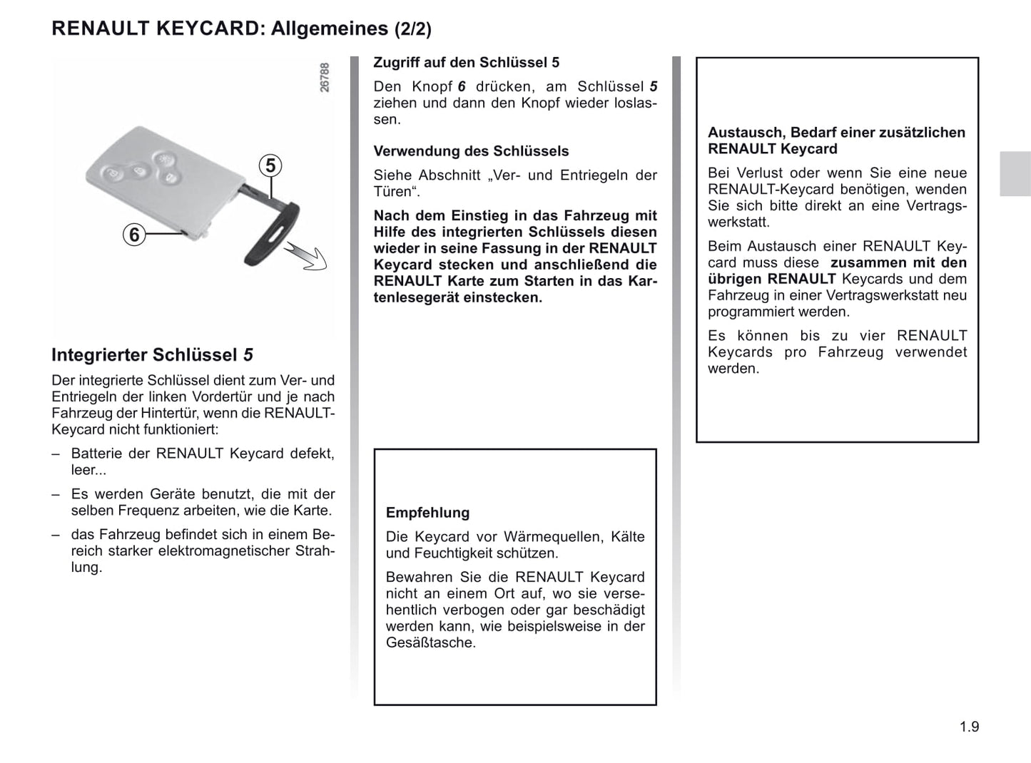 2019-2020 Renault Trafic Owner's Manual | German