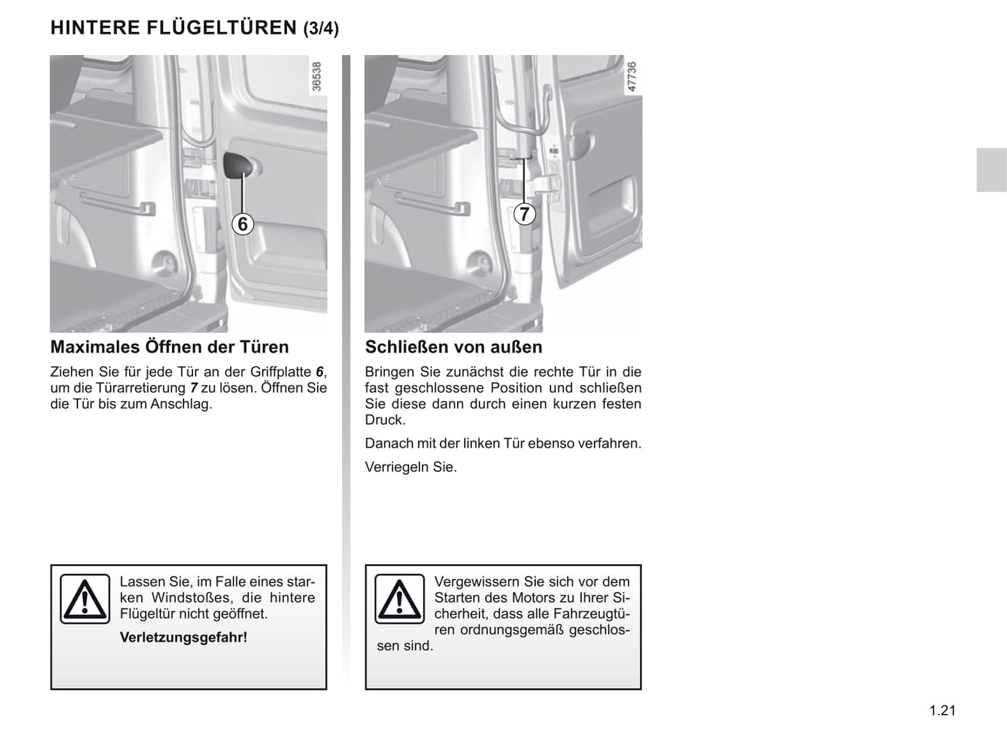 2019-2020 Renault Trafic Owner's Manual | German