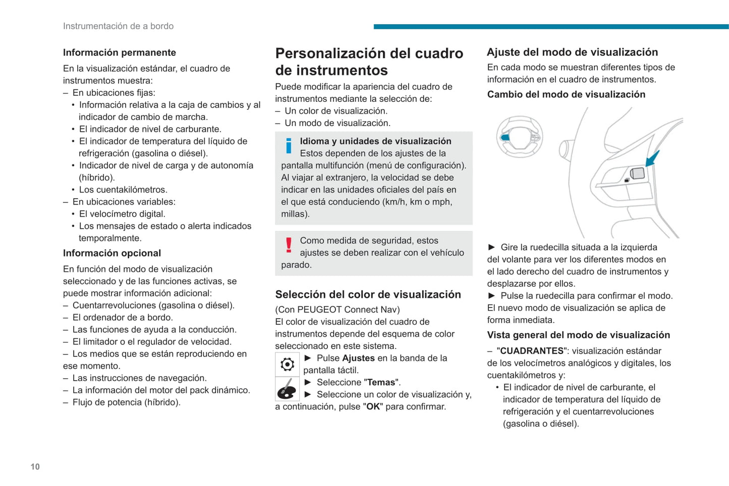 2019-2020 Peugeot 3008/5008/3008 Hybrid/3008 HYbrid4 Owner's Manual | Spanish