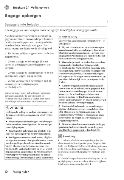 2004-2010 Volkswagen Caddy Owner's Manual | Dutch