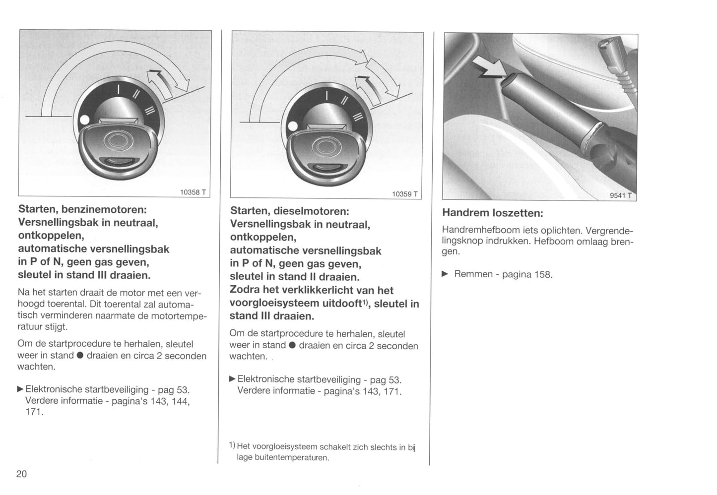 1999-2001 Opel Zafira Owner's Manual | Dutch