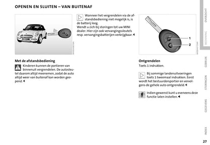 2001-2006 Mini Cooper/One Manuel du propriétaire | Néerlandais