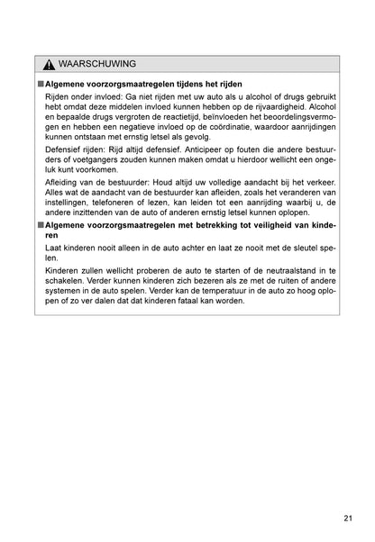 2013-2014 Toyota Aygo Owner's Manual | Dutch