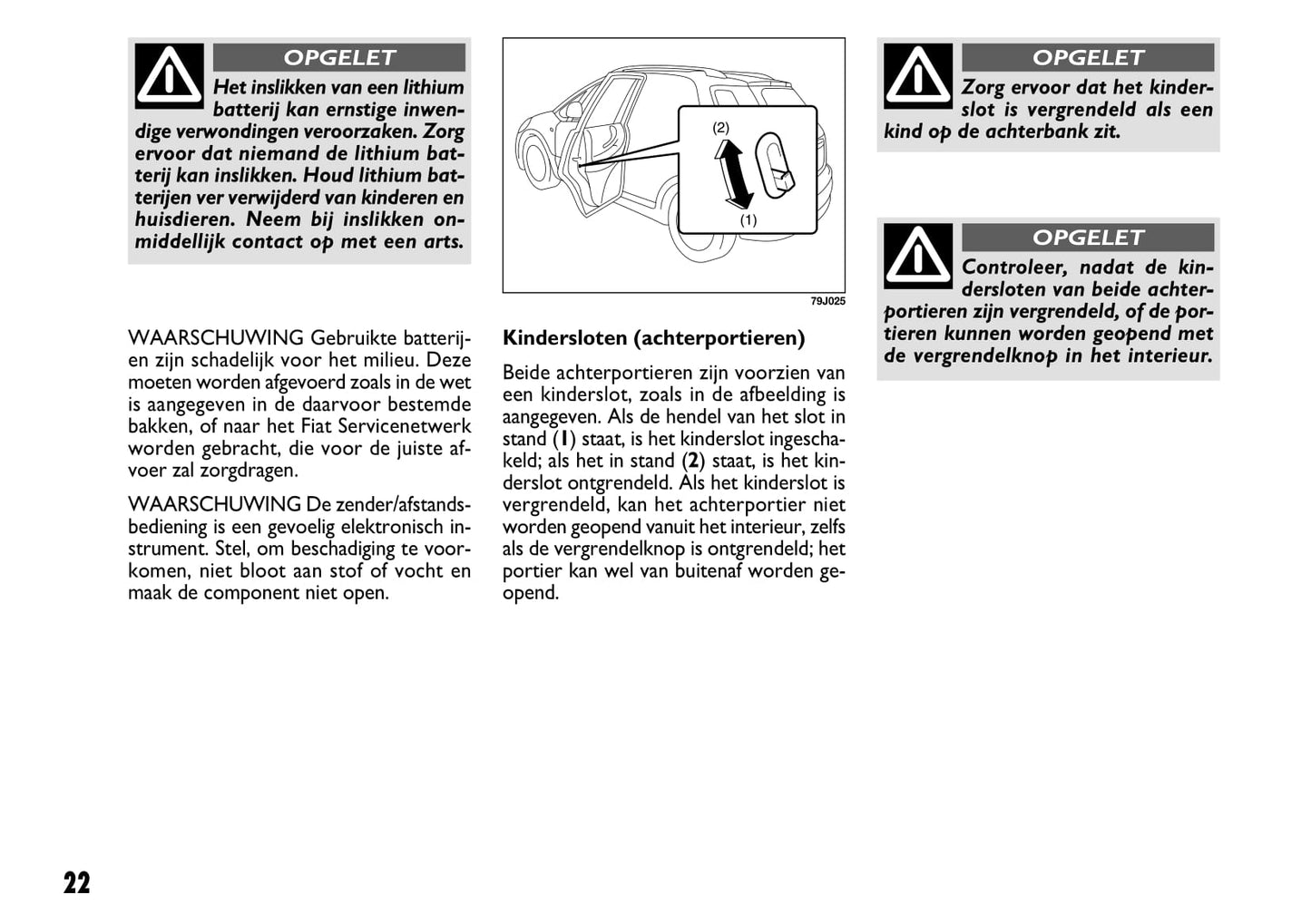 2008-2009 Fiat Sedici Owner's Manual | Dutch